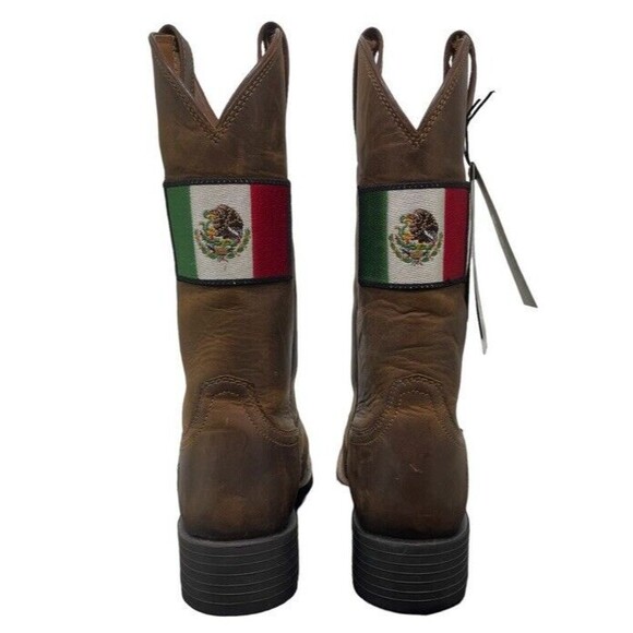 ARIAT Round Up Orgullo Mexicano Performance Western Distressed Square Boots 8.5 - Picture 4 of 14